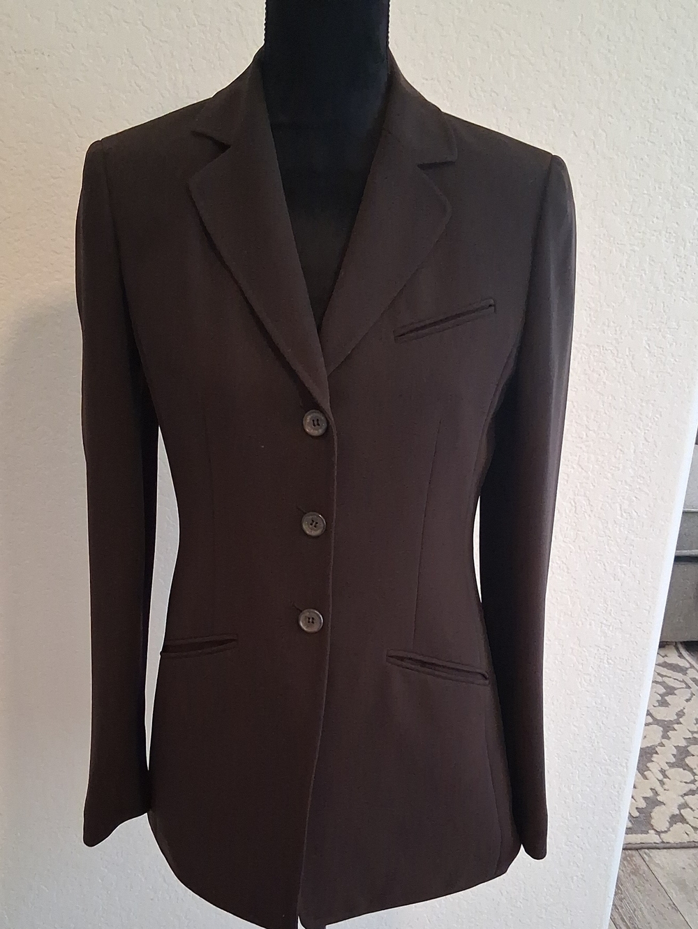 Anne Klein Dark Brown Tailored Blazer Jacket